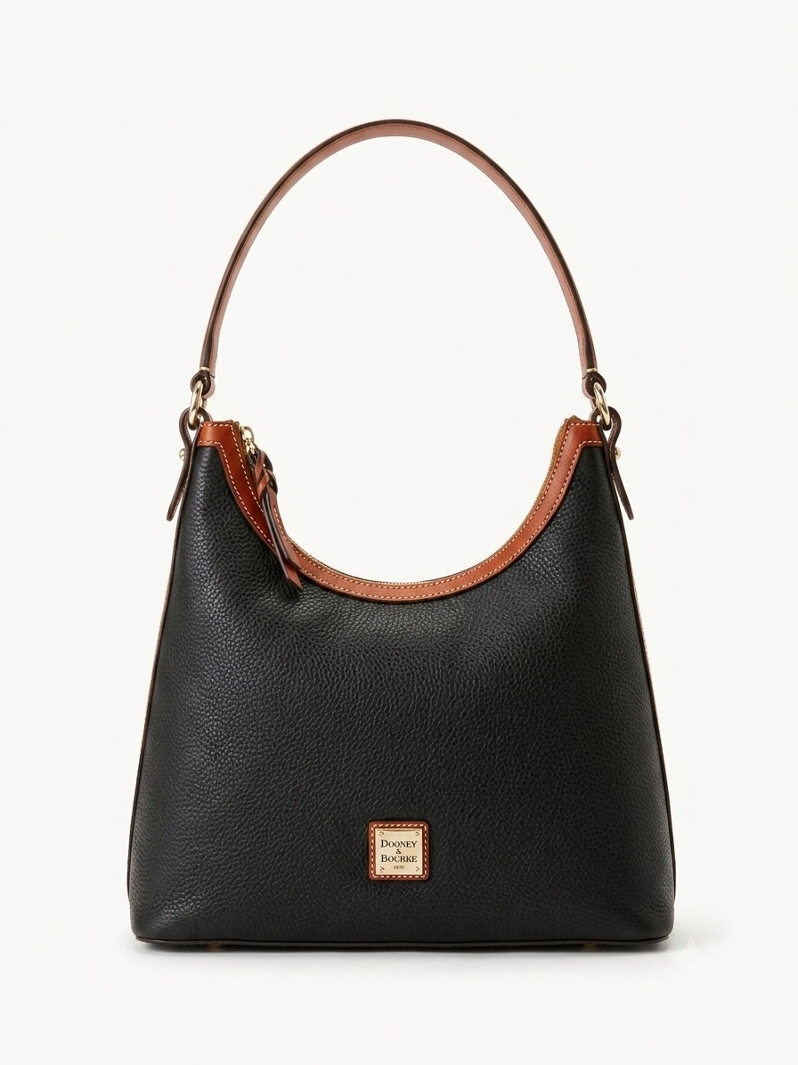 Dooney & Bourke Pebble Grain Hobo Bag Classic Black Nwt. K0708739